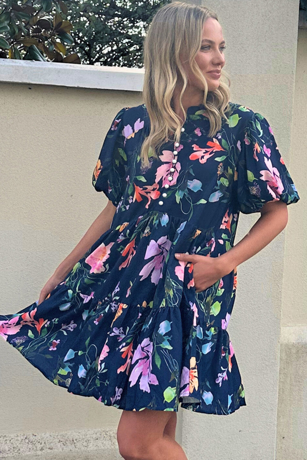 Blue Floral Dress