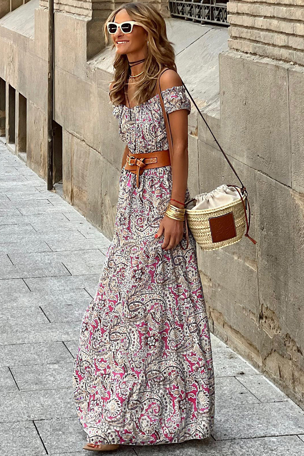 Boho Paisley Maxi Dress