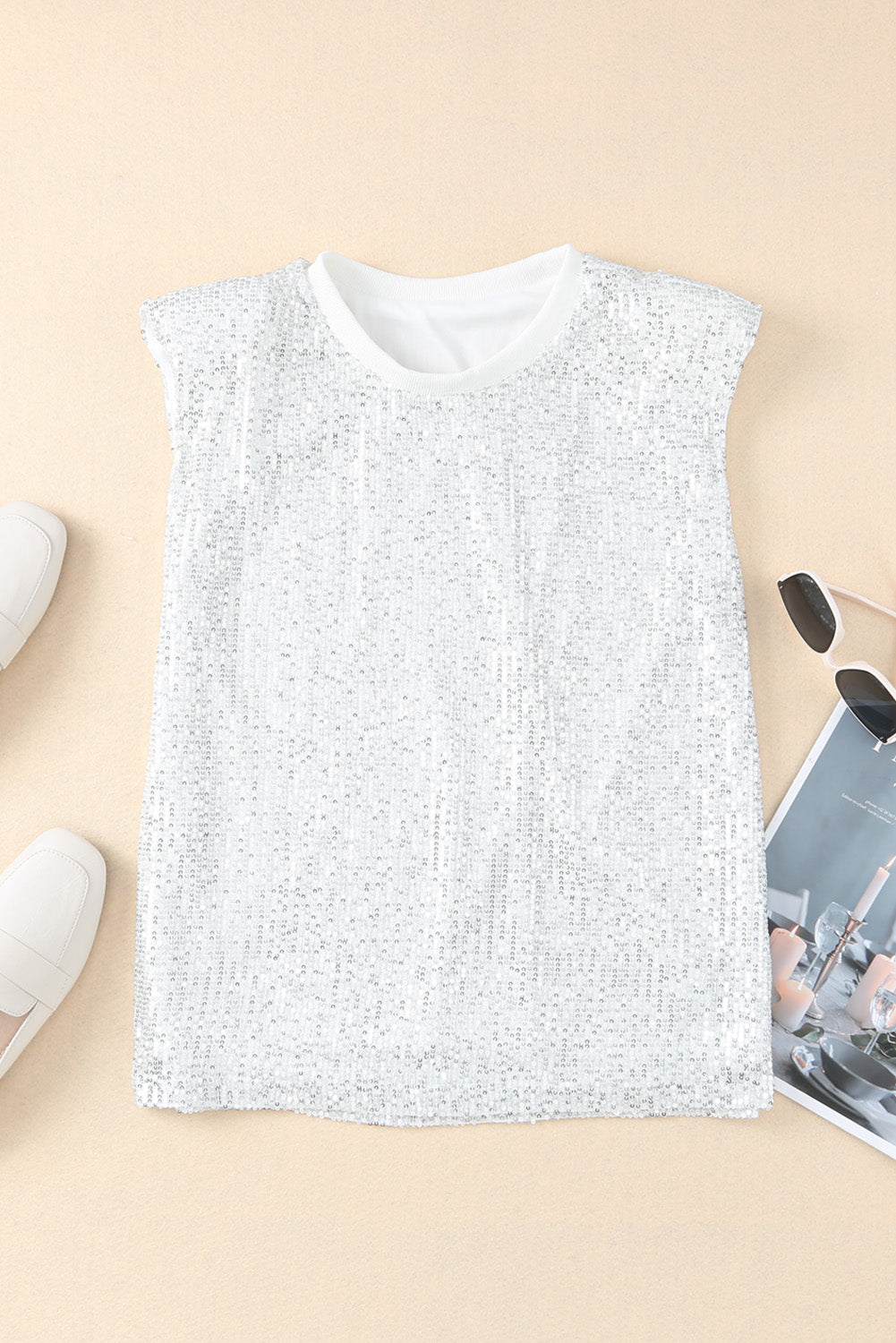 Sleeveless Sequin Top