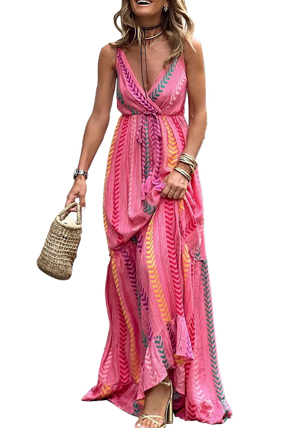 Pink Boho Dress