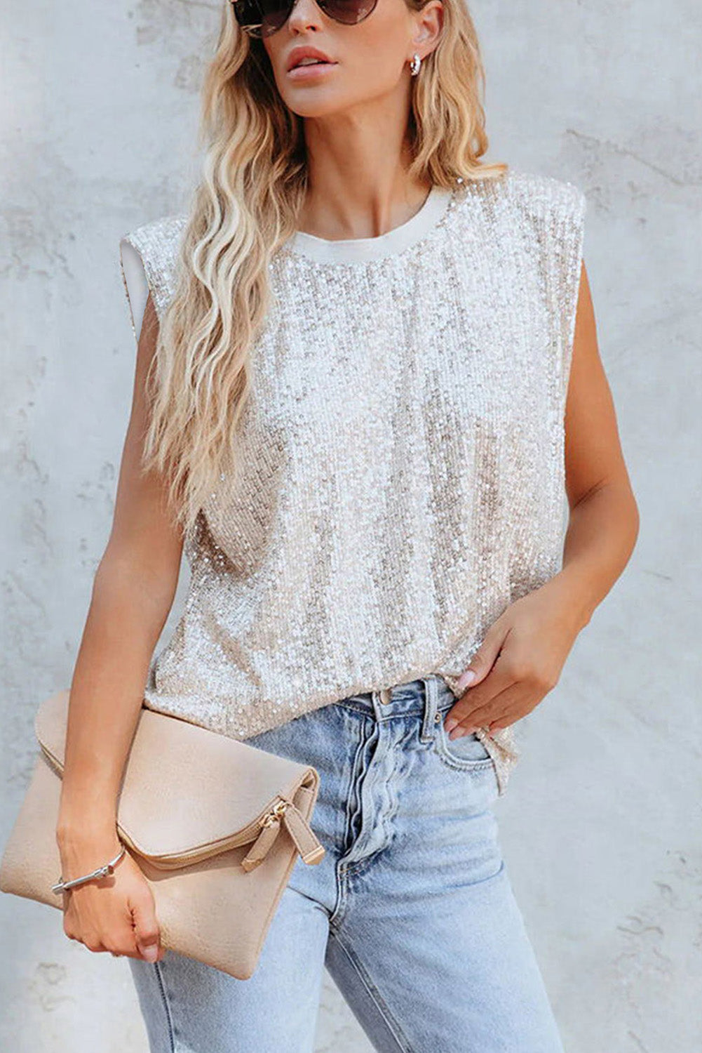 Sleeveless Sequin Top