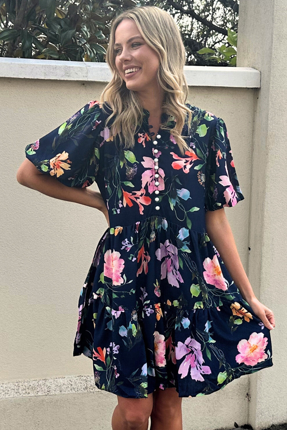 Blue Floral Dress