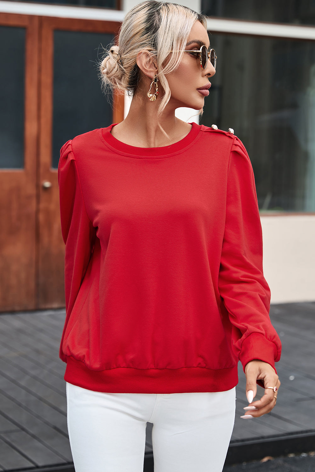 Ruched Long Sleeve Top