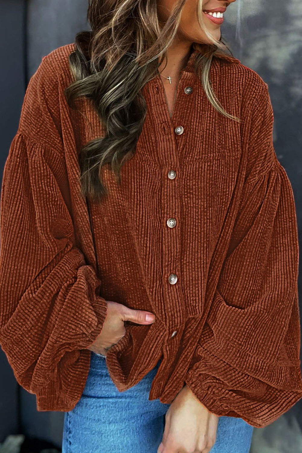 Corduroy Button Up Jacket