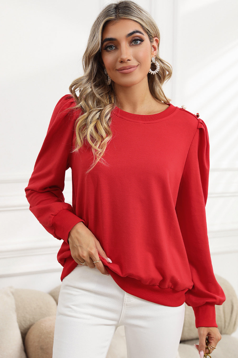 Ruched Long Sleeve Top