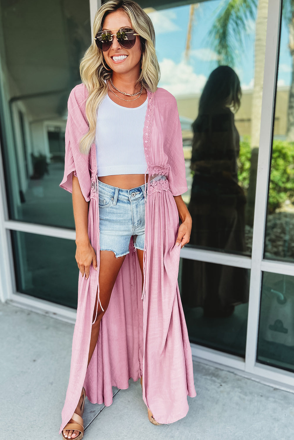 Lace Maxi Kimono