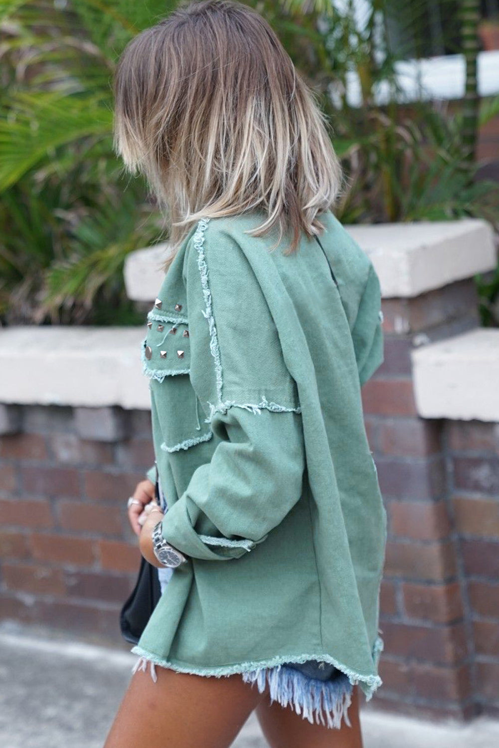 Frayed Trim Vintage Jacket