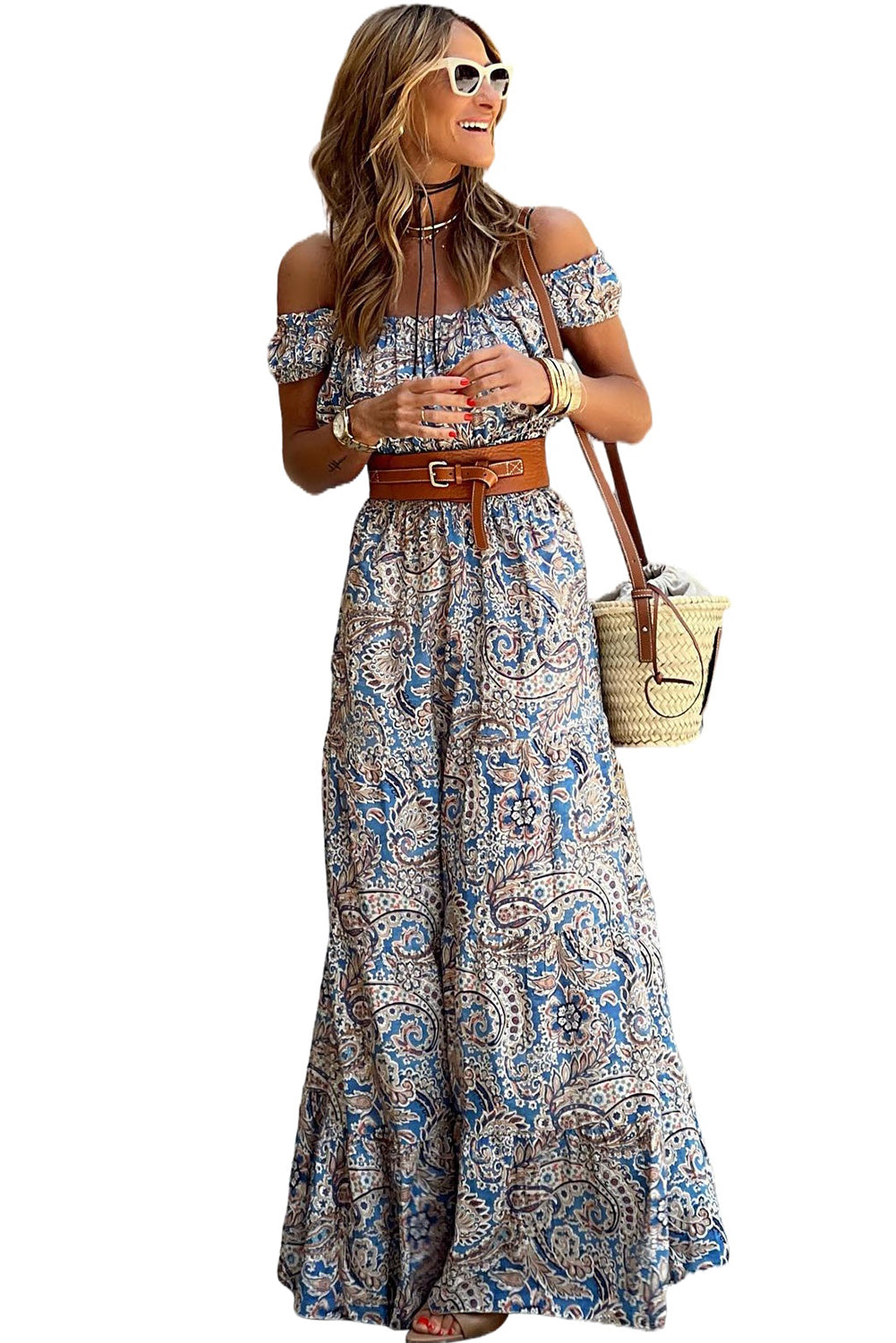 Boho Paisley Maxi Dress