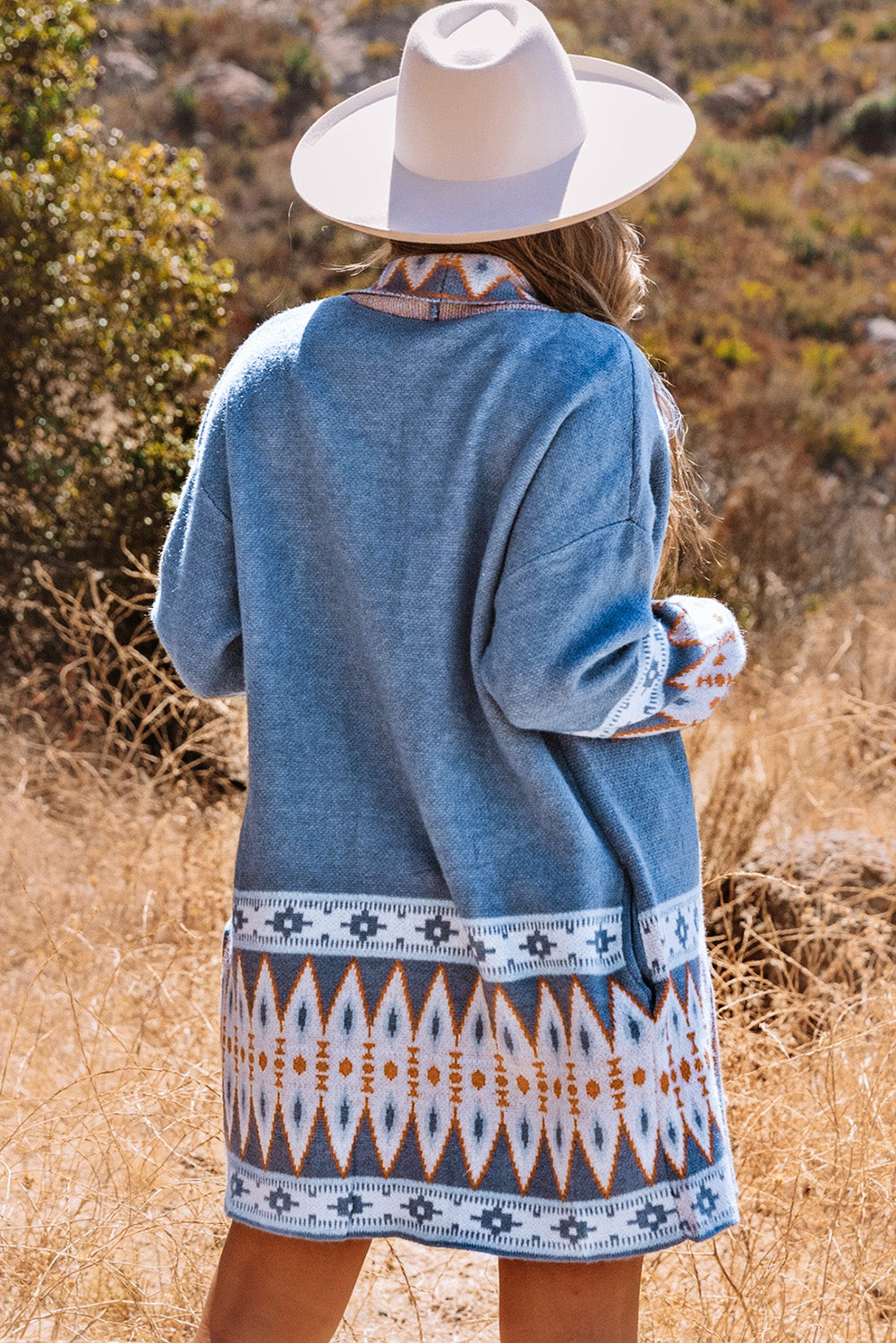 Geometric Open Cardigan