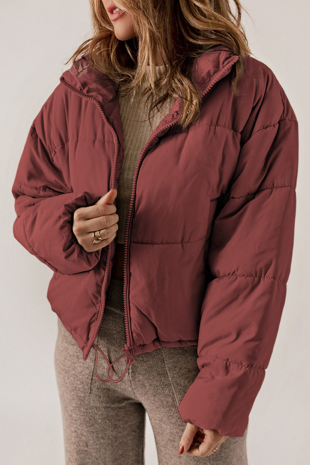 Zip Up Puffer Coat