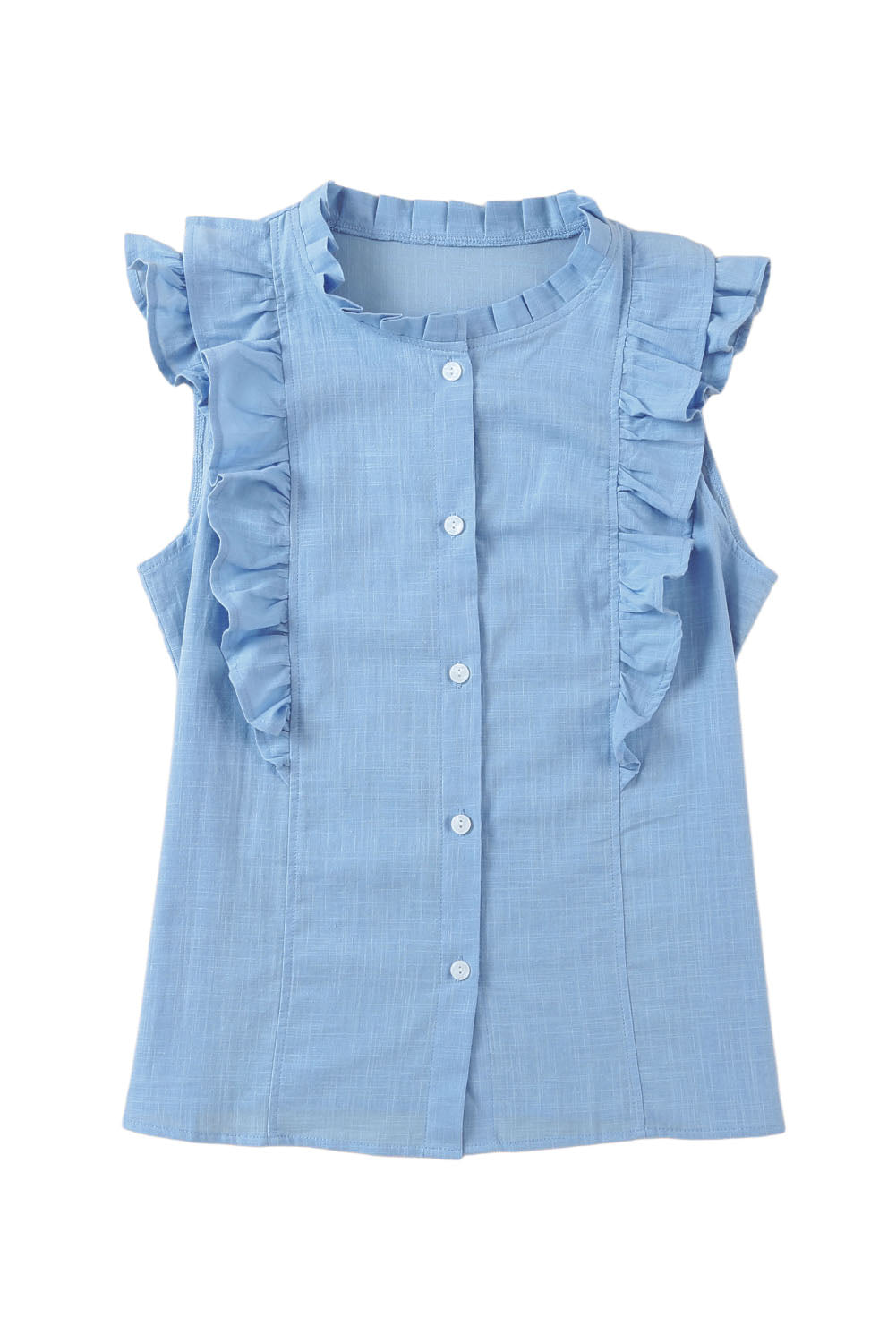 Ruffle Button Up Shirt