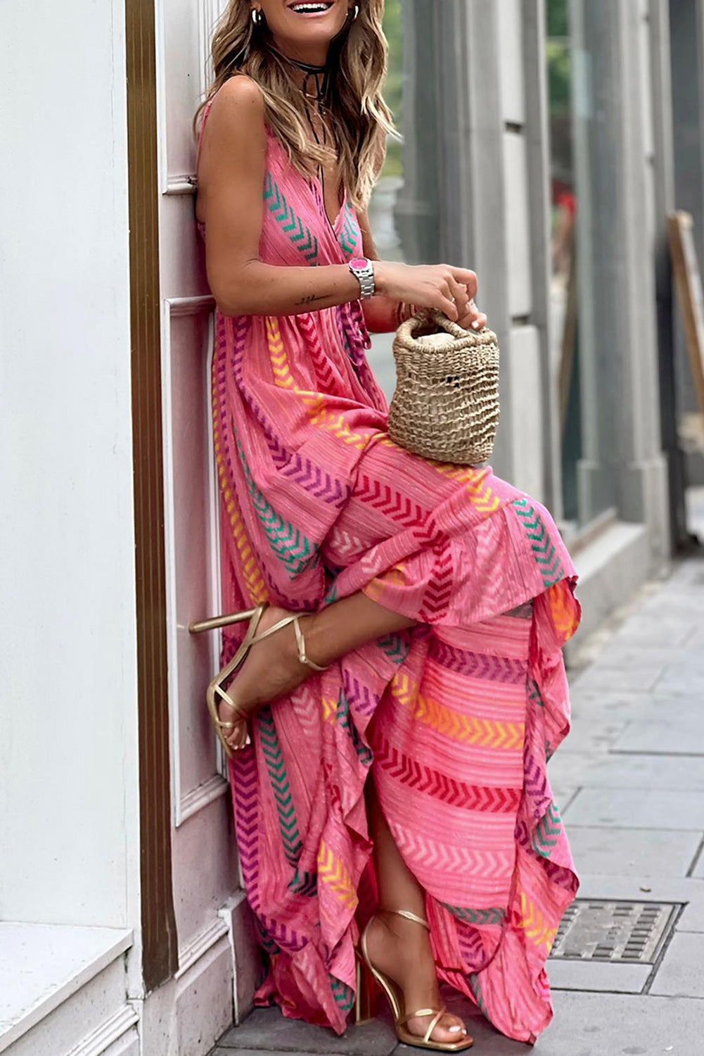 Pink Boho Dress