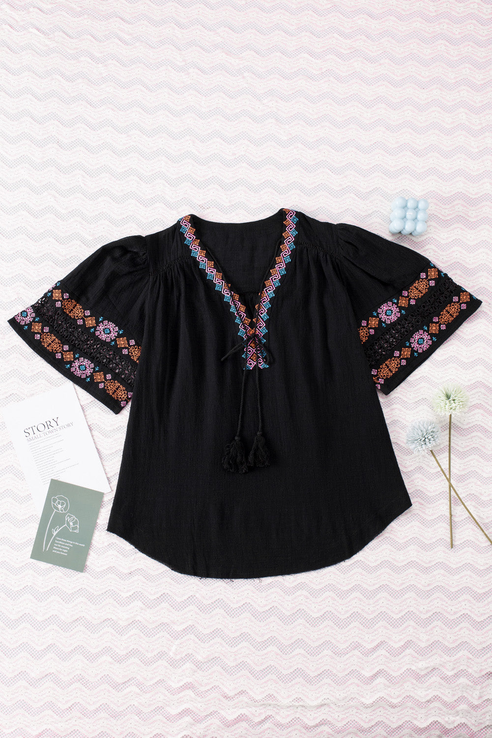 Boho Embroidered Blouse