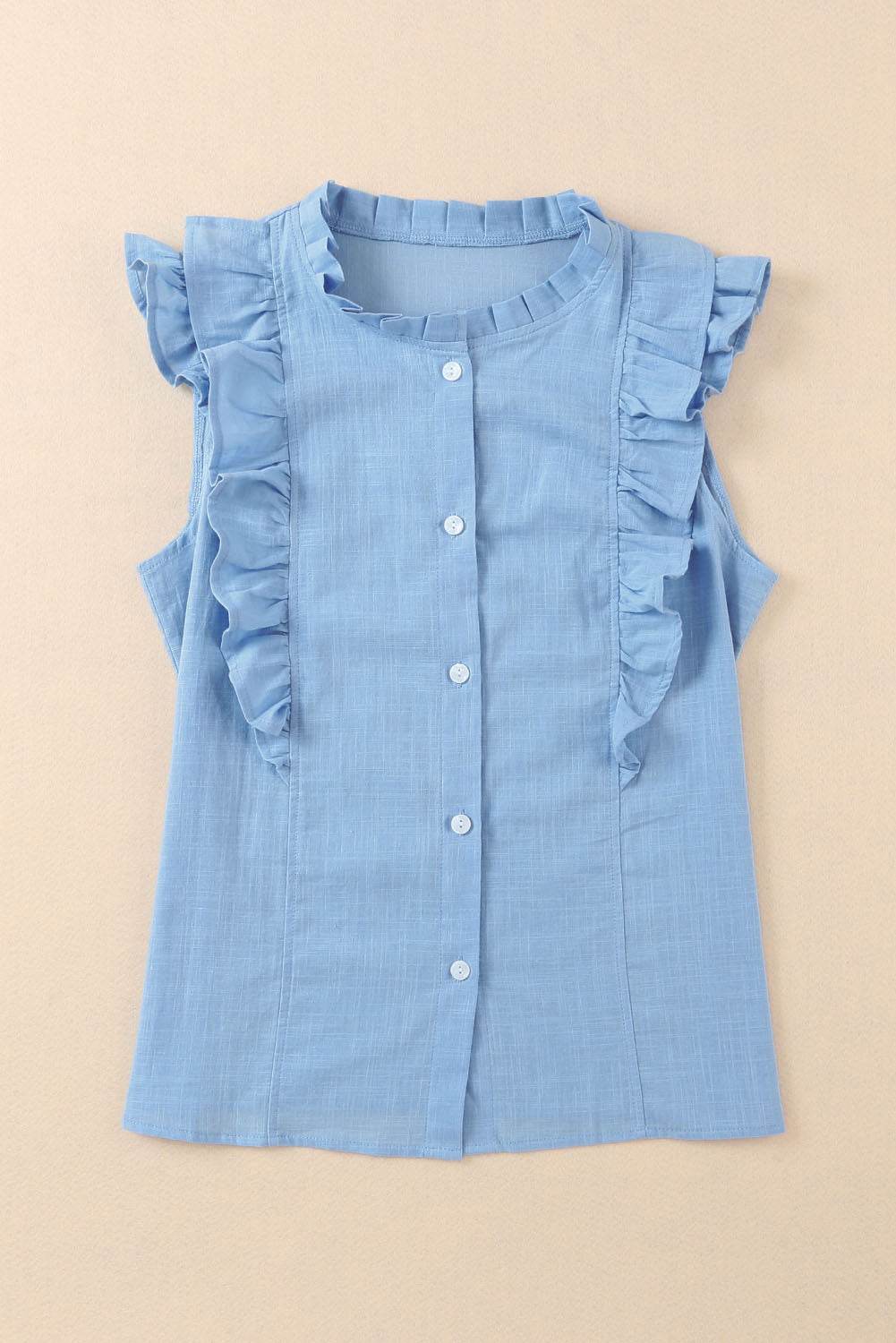 Ruffle Button Up Shirt