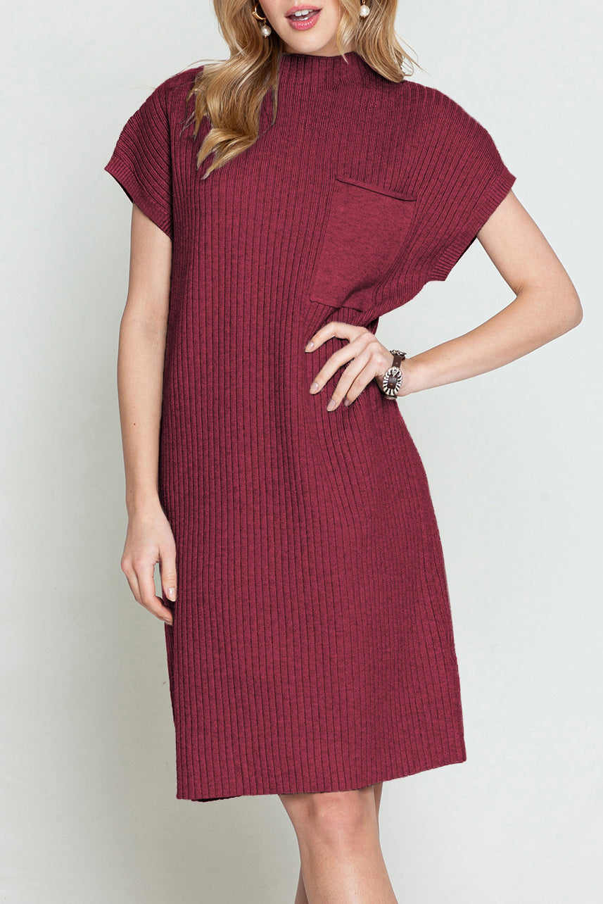 Short Sleeve Sweater Dress