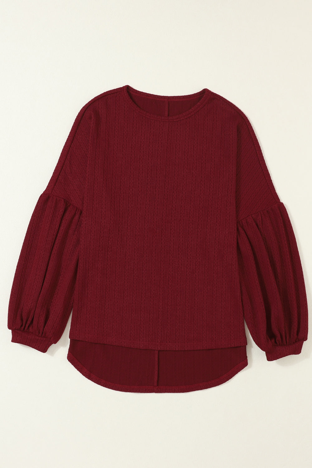 Textured Long Sleeve Top