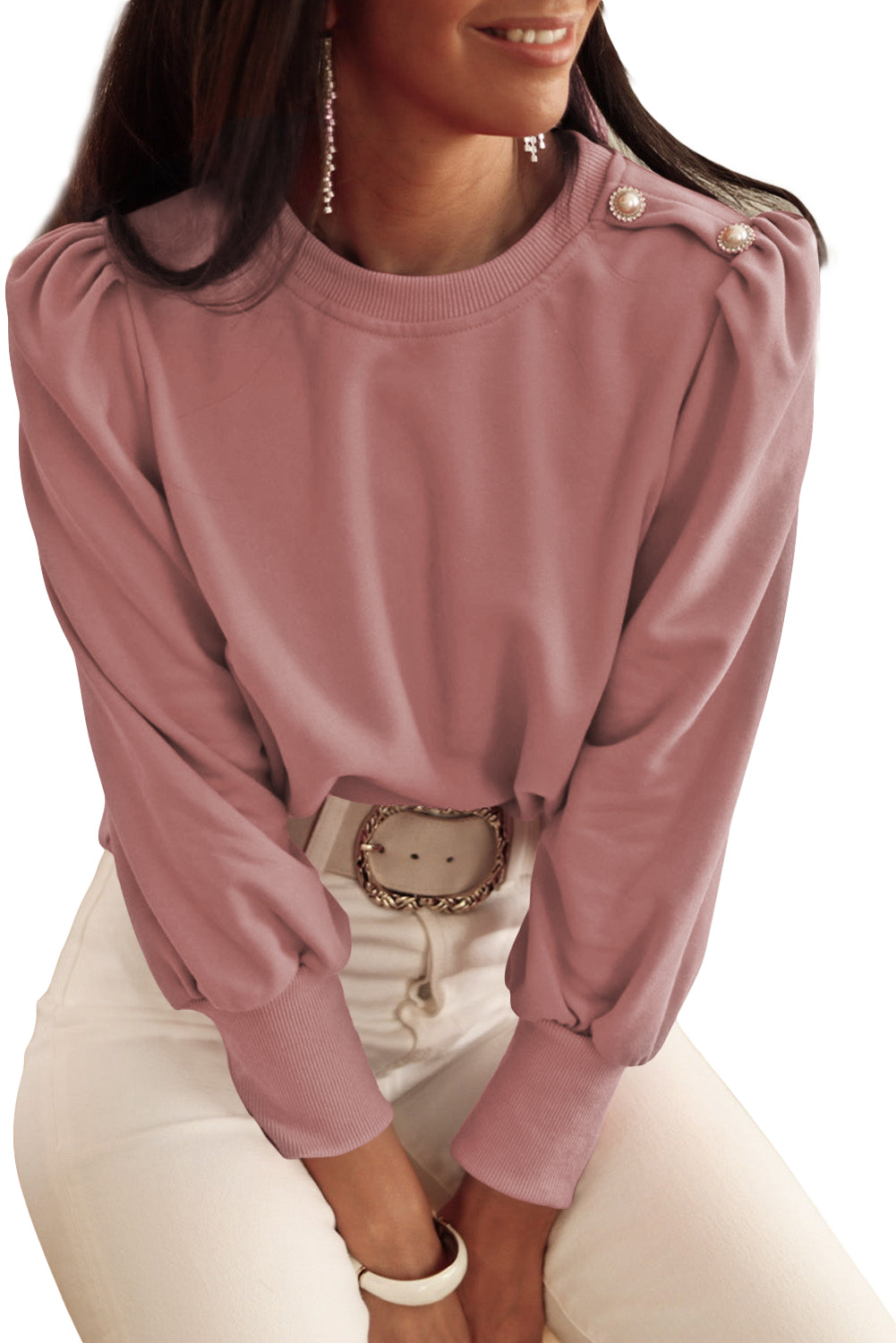 Ruched Long Sleeve Top