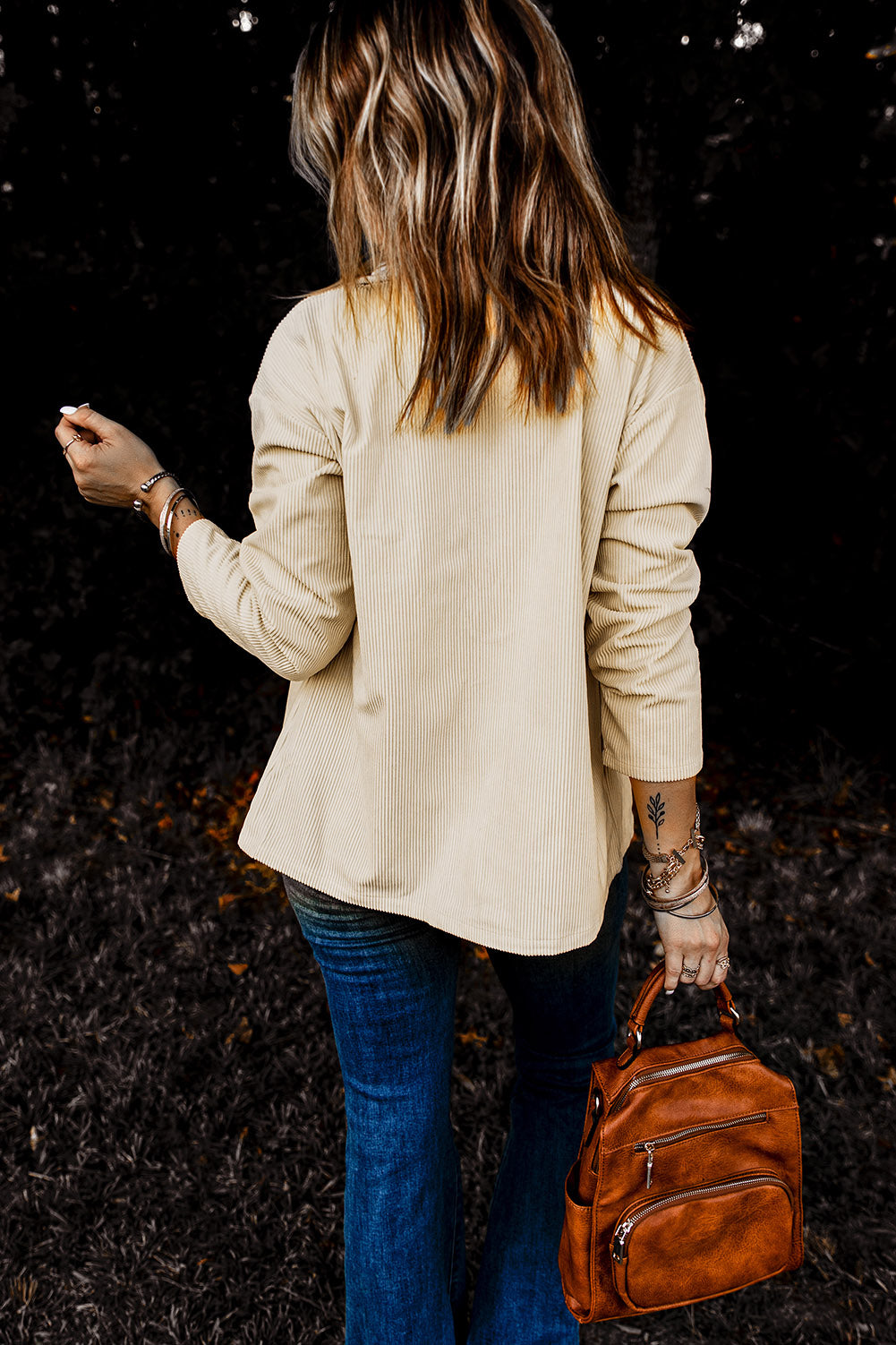 Button Up Corduroy Shacket