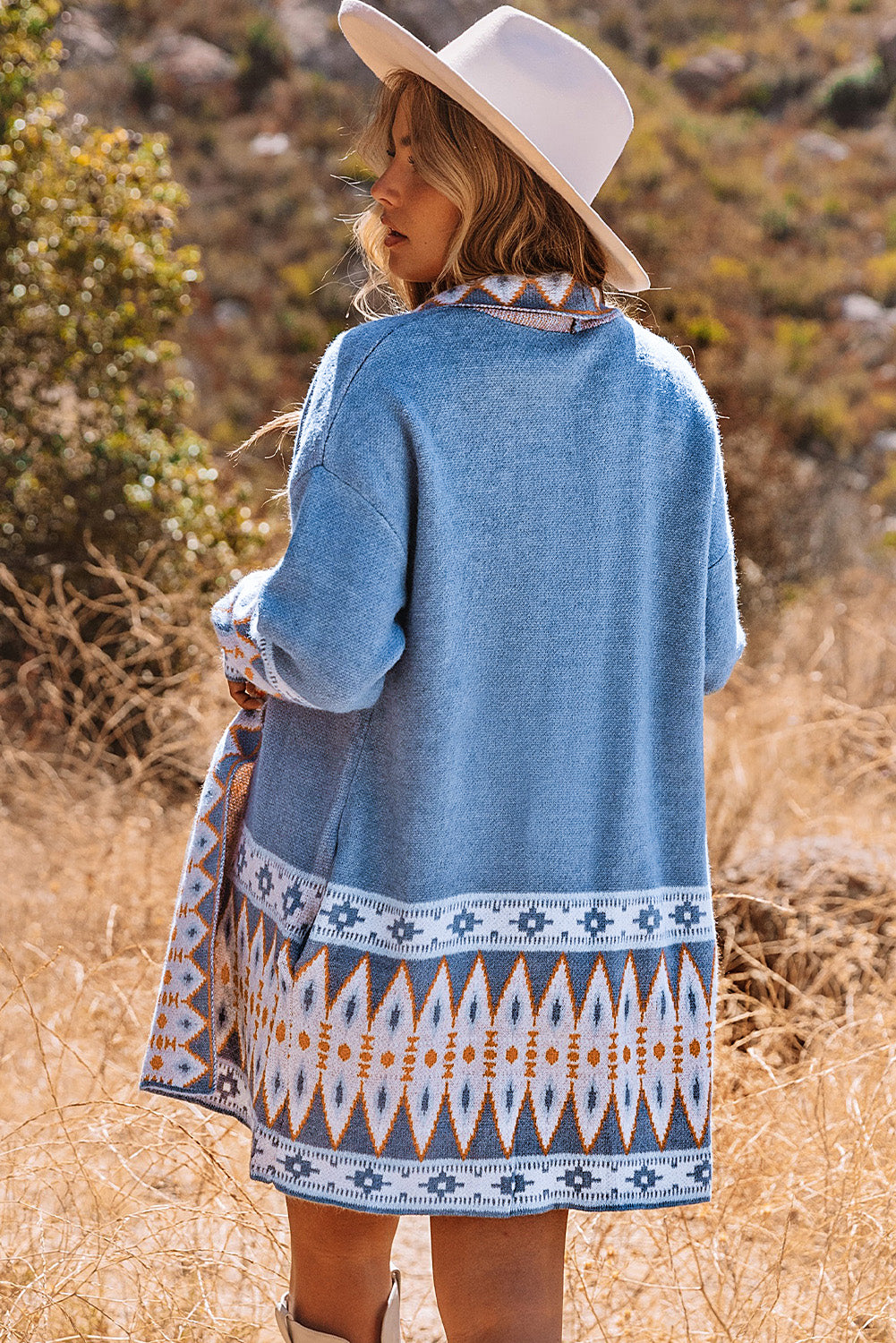 Geometric Open Cardigan