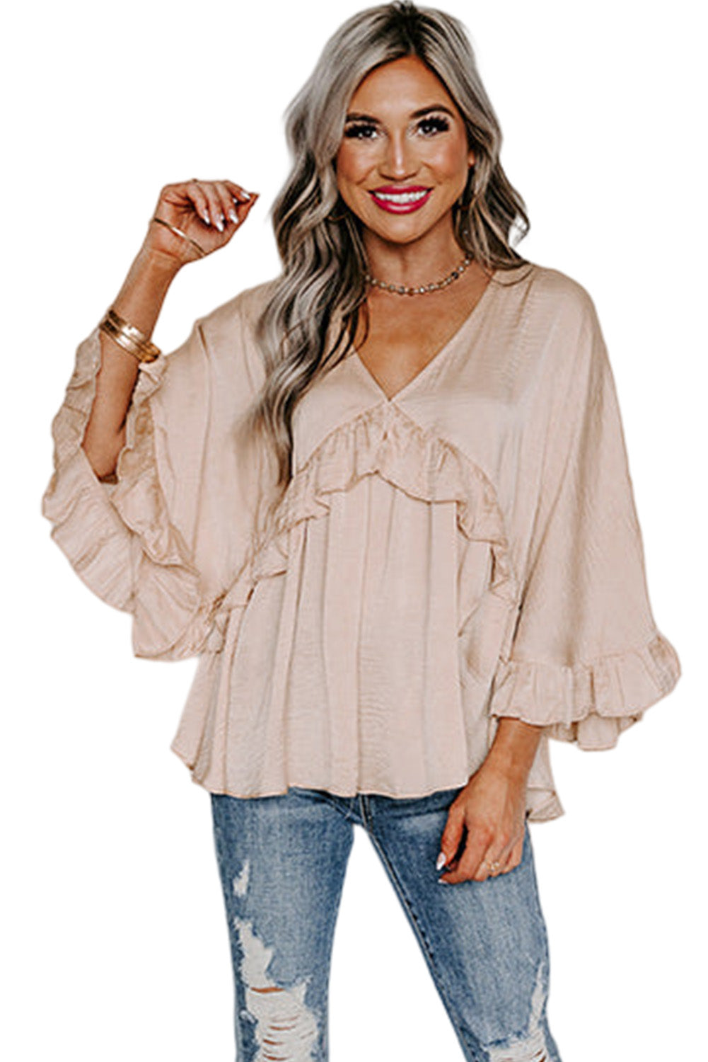 Draped Ruffle Top