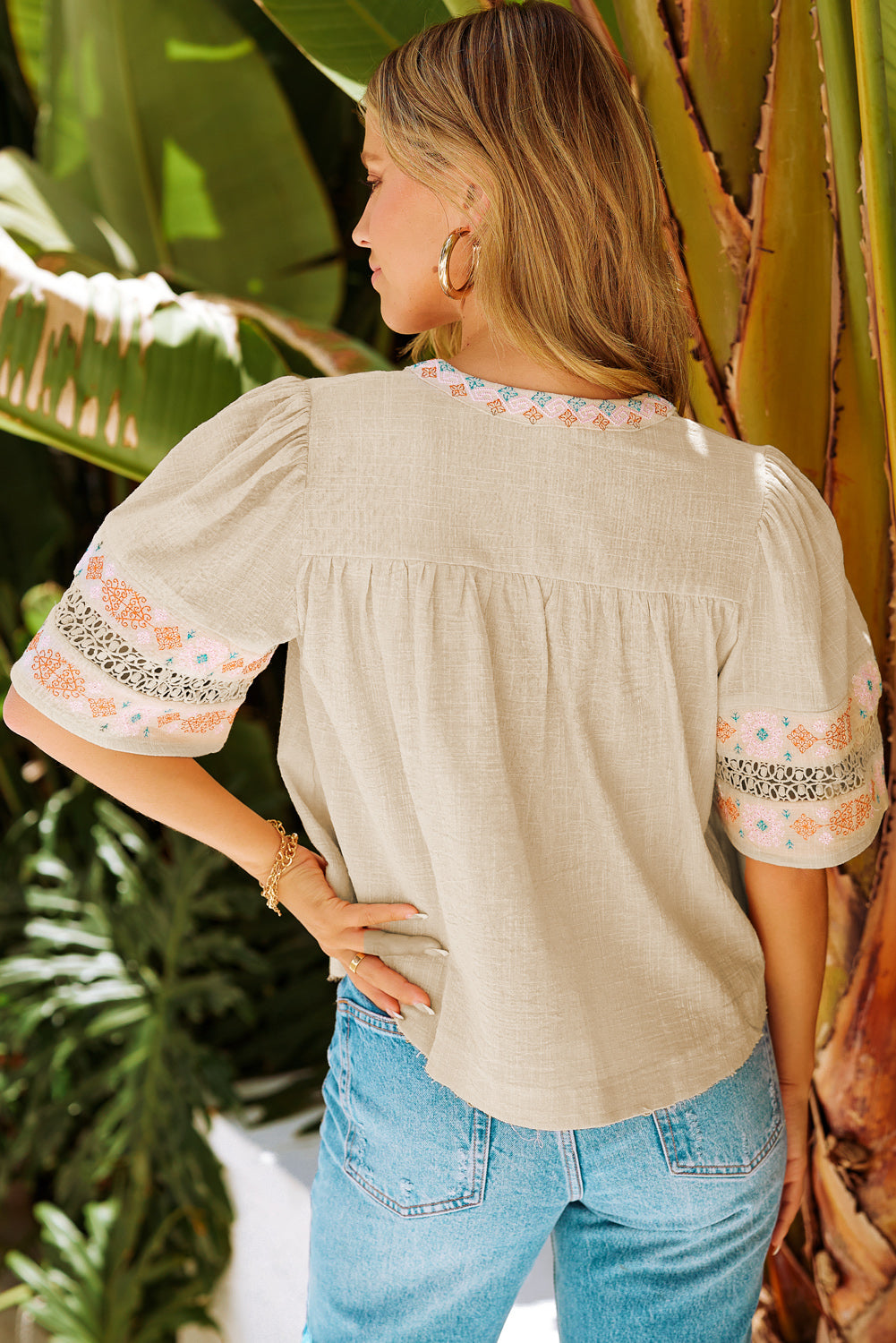 Boho Embroidered Blouse