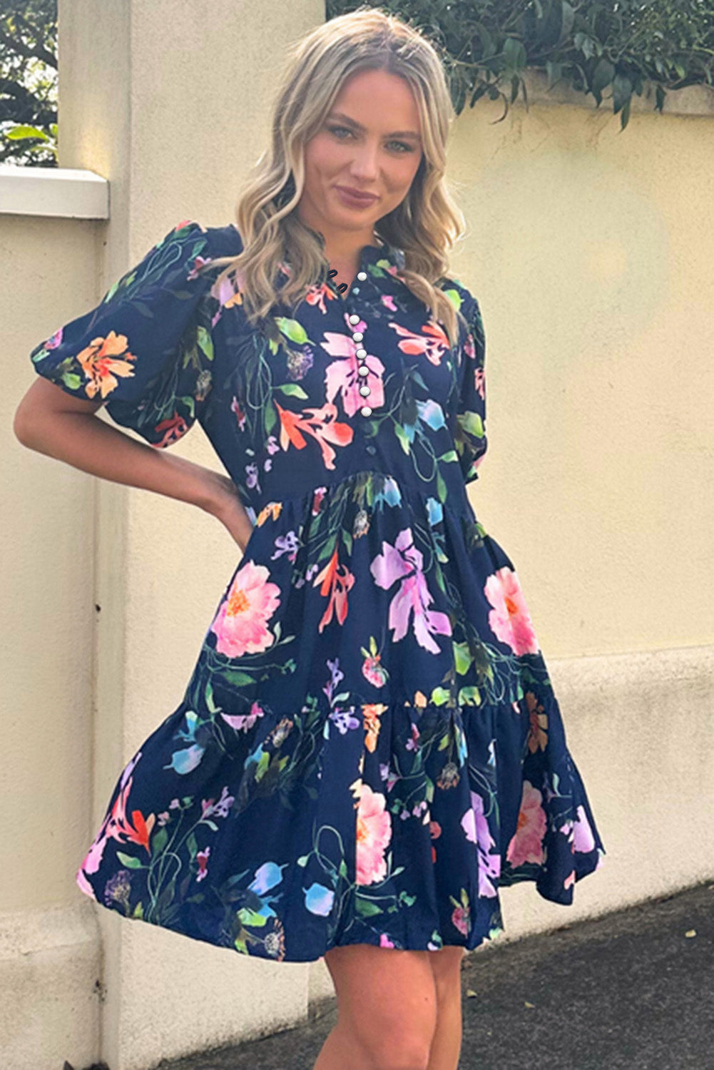 Blue Floral Dress