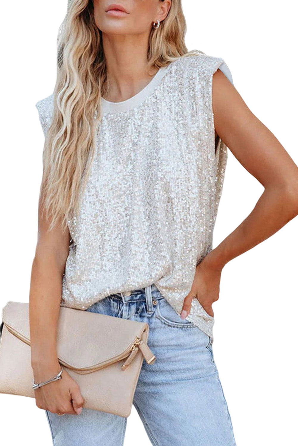 Sleeveless Sequin Top