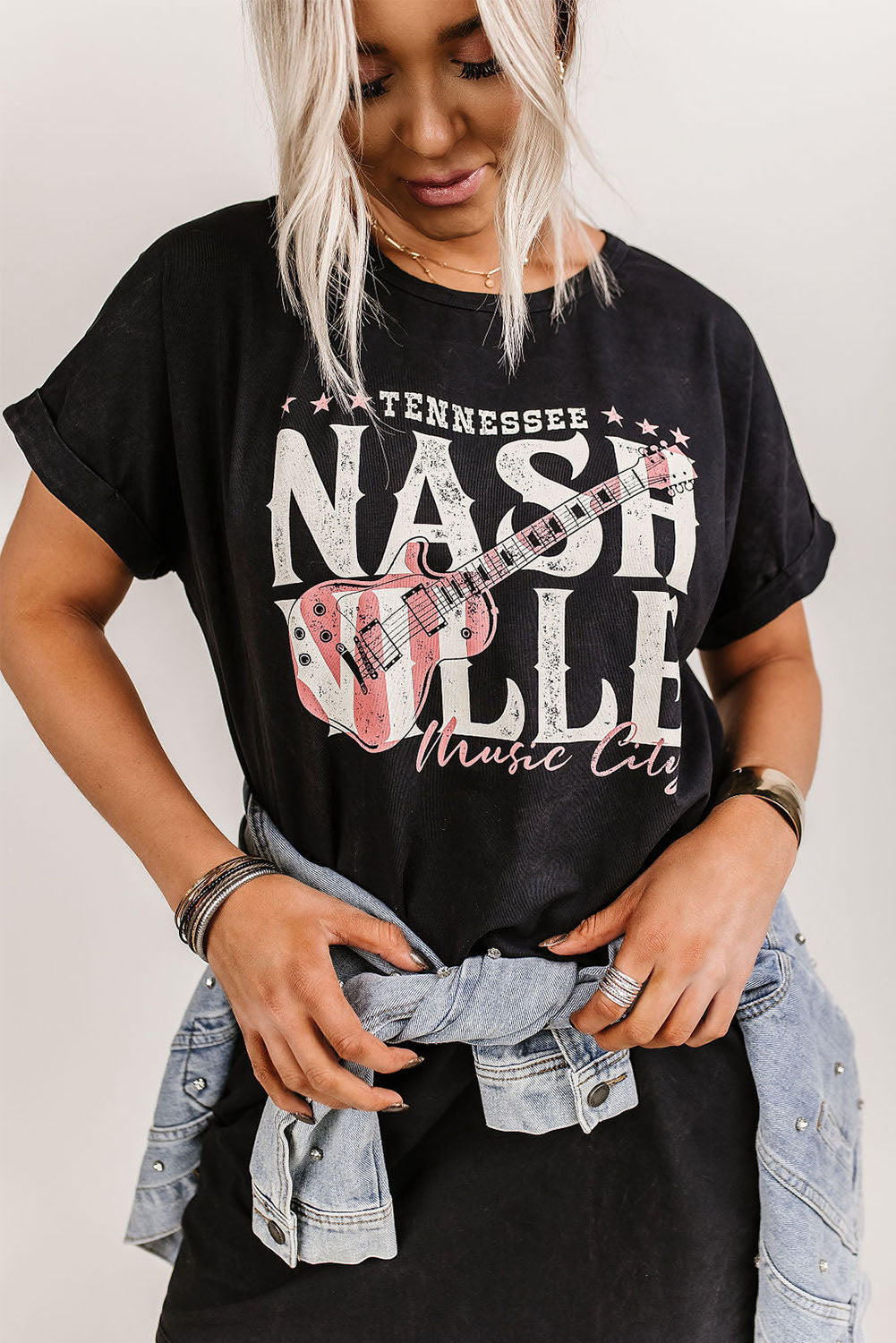 Black Nashville T-Shirt Dress