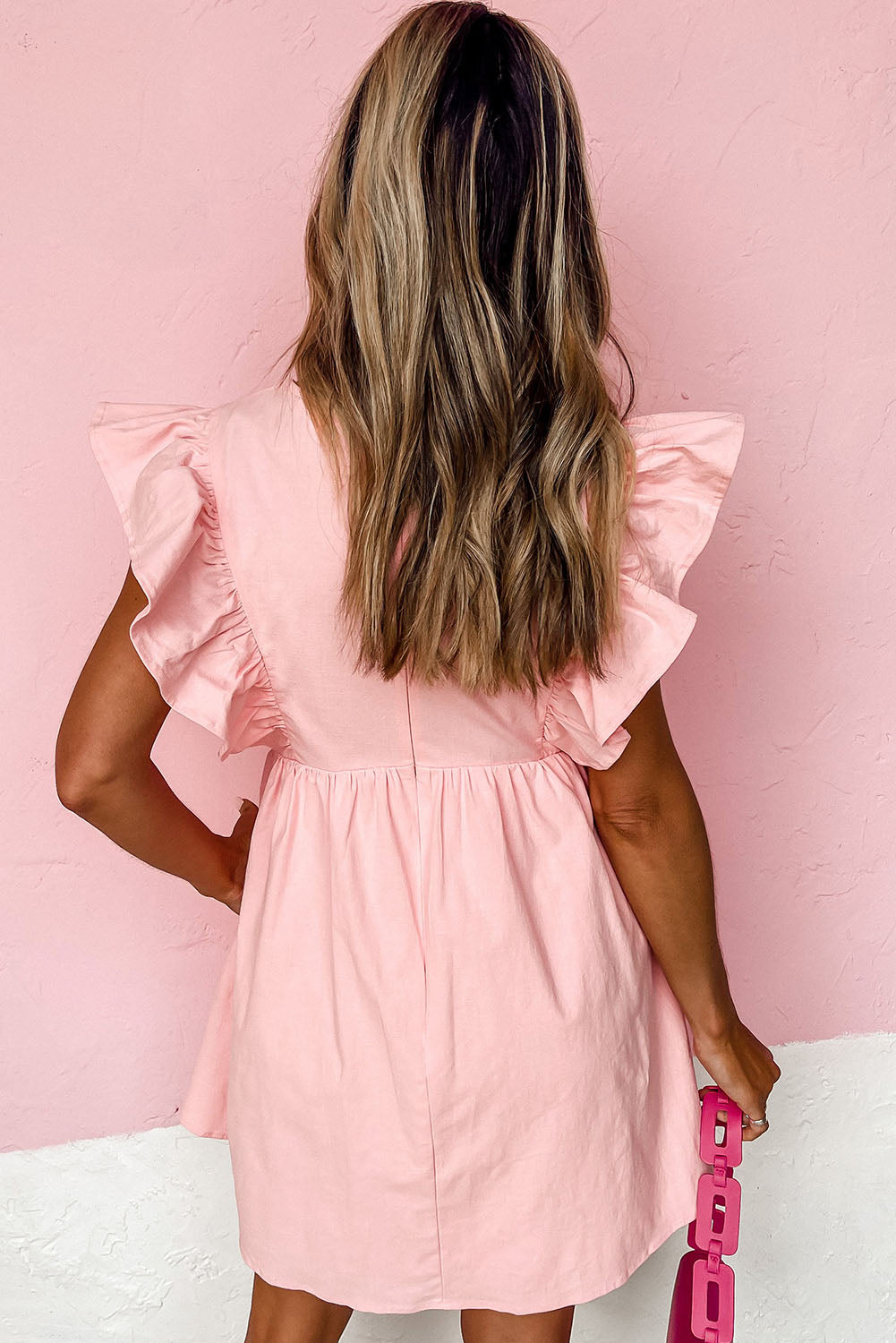 Pink Ruffle Babydoll Dress