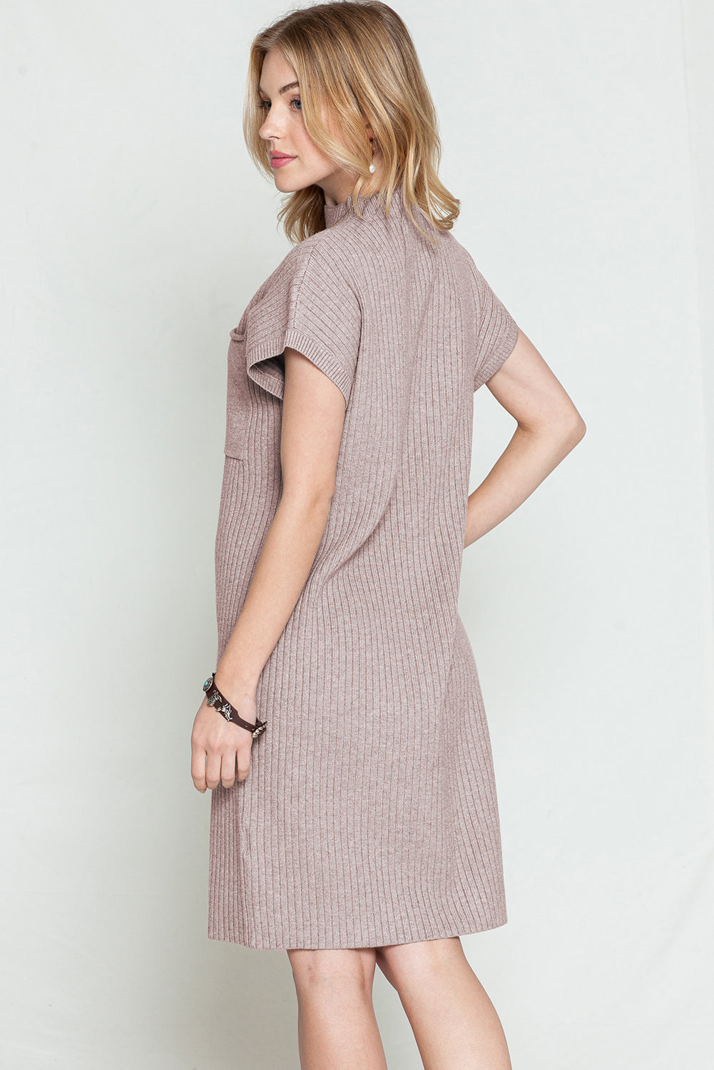 Short Sleeve Sweater Dress