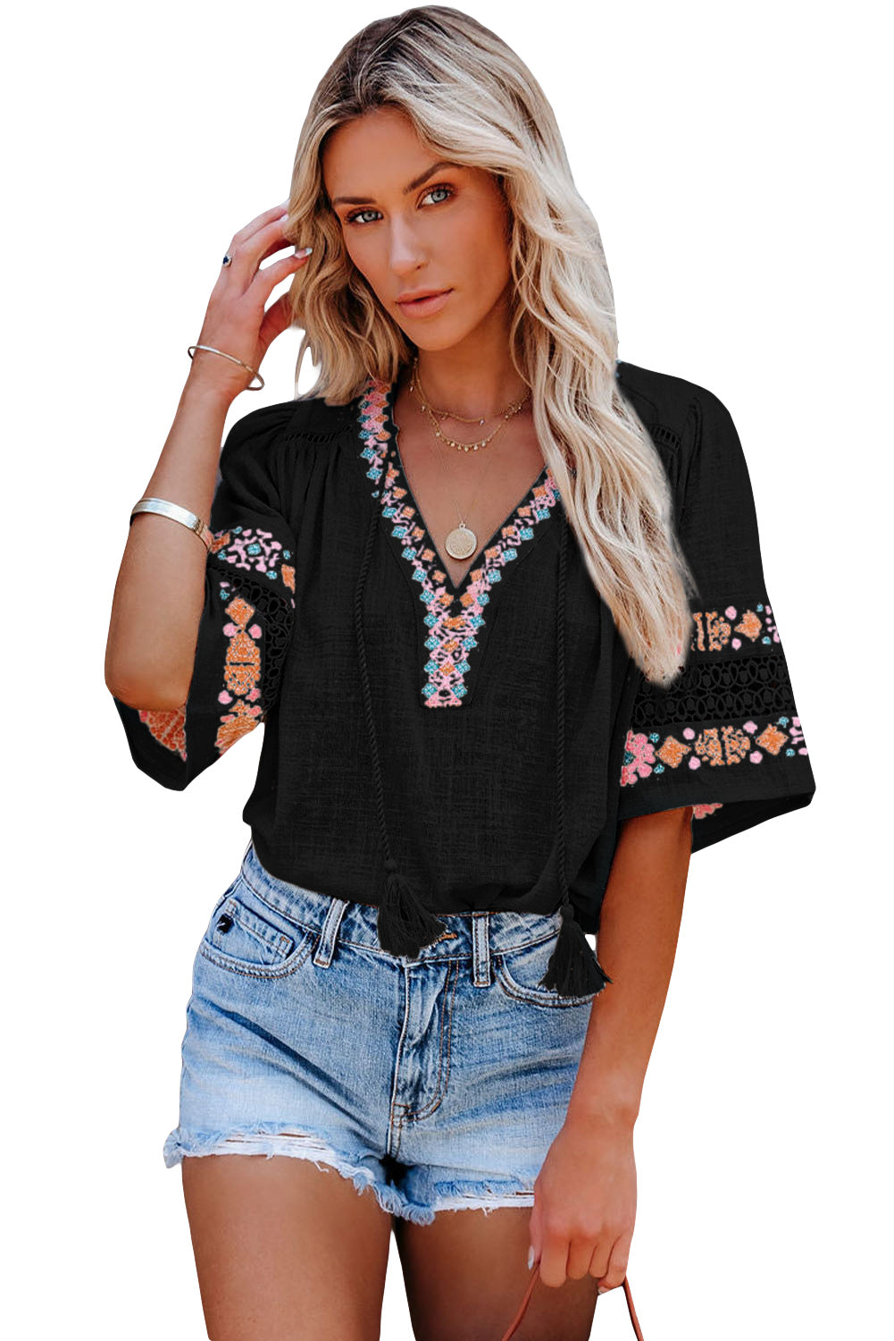 Boho Embroidered Blouse