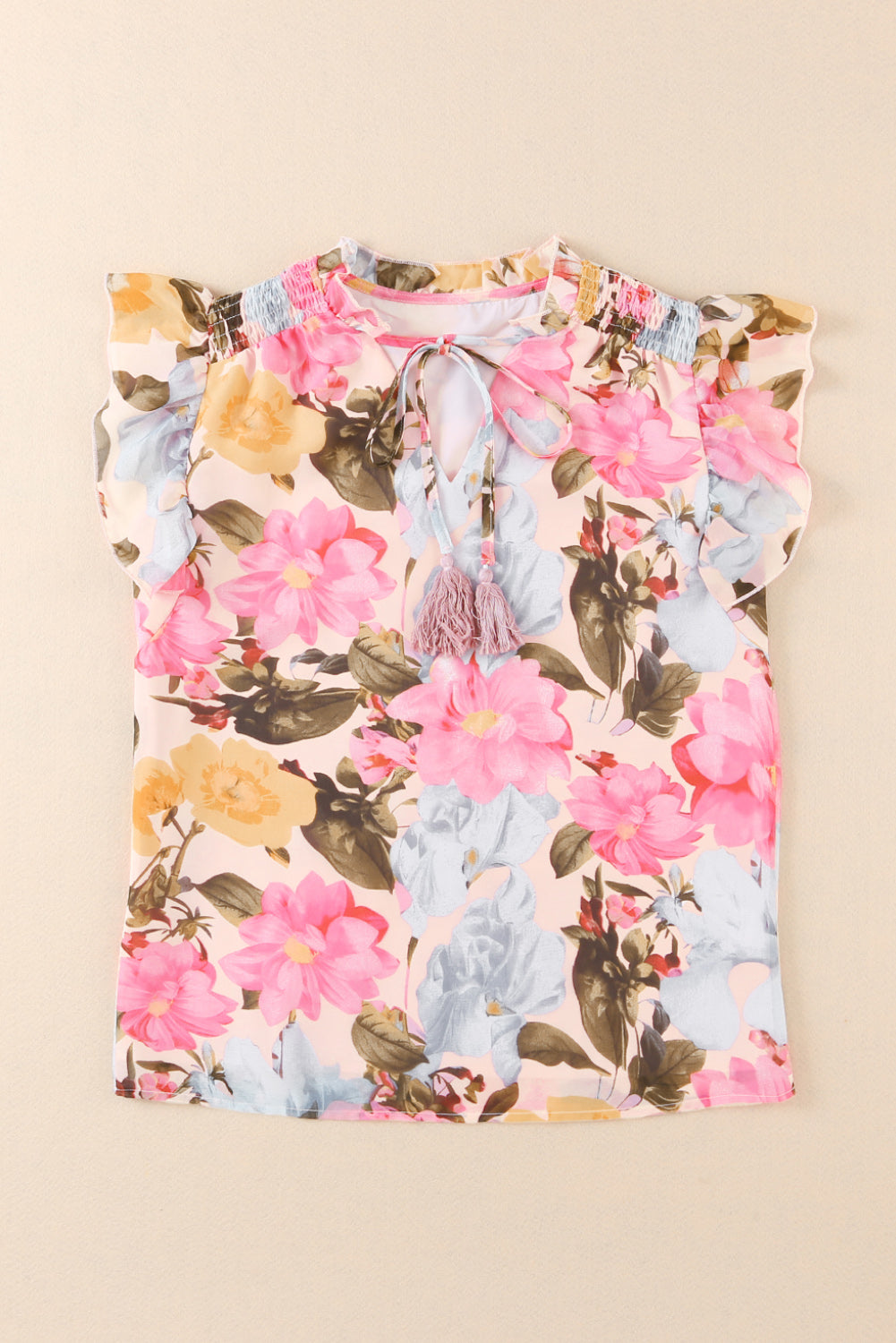 Pink Floral Blouse