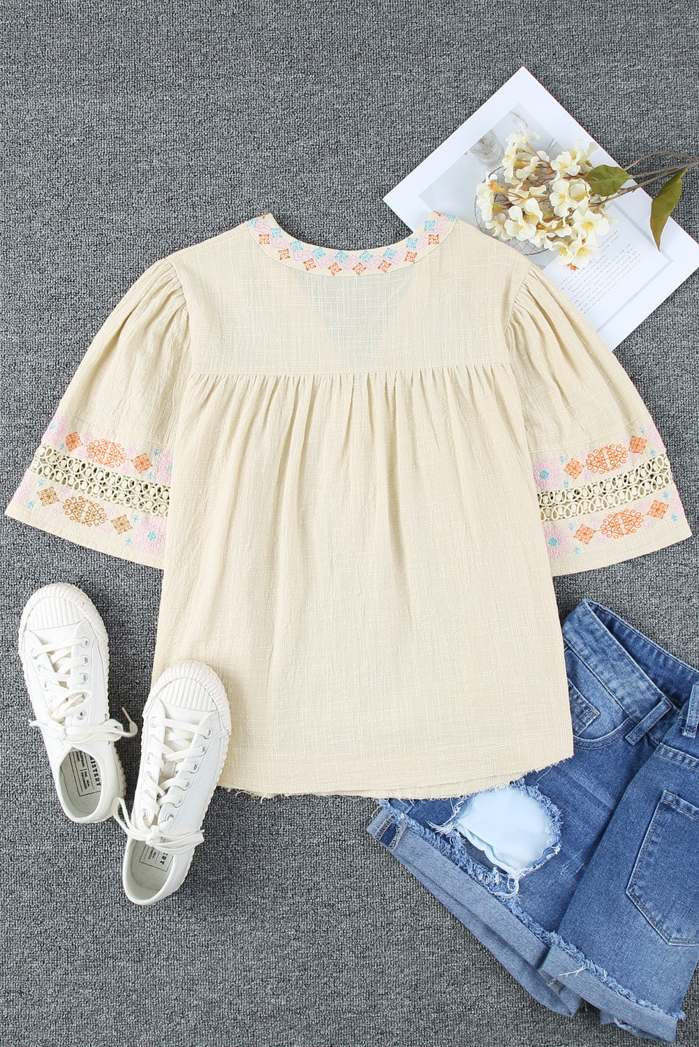 Boho Embroidered Blouse