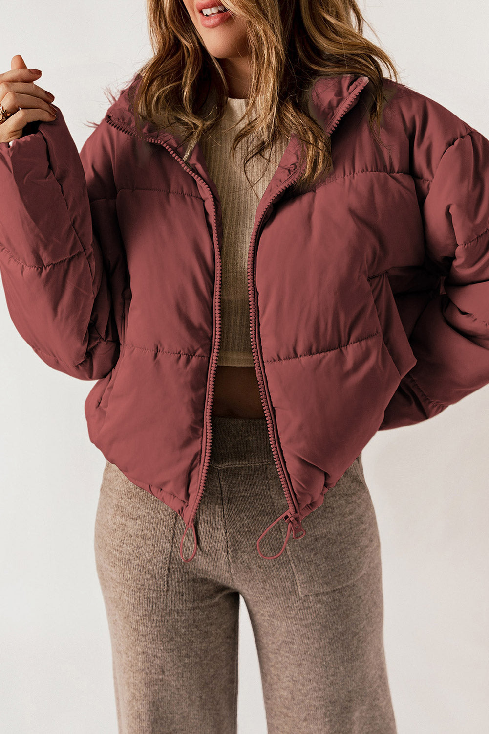 Zip Up Puffer Coat