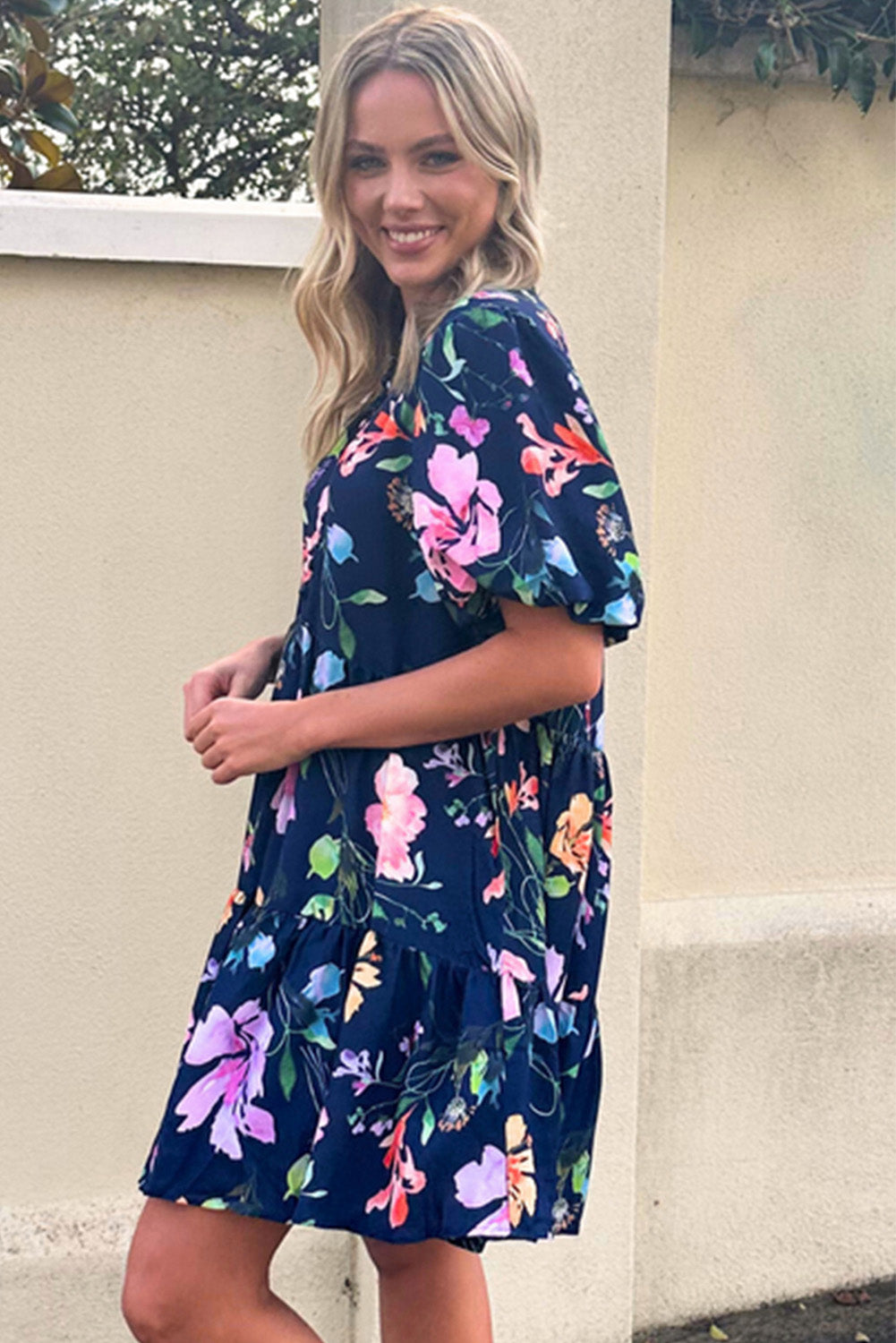 Blue Floral Dress