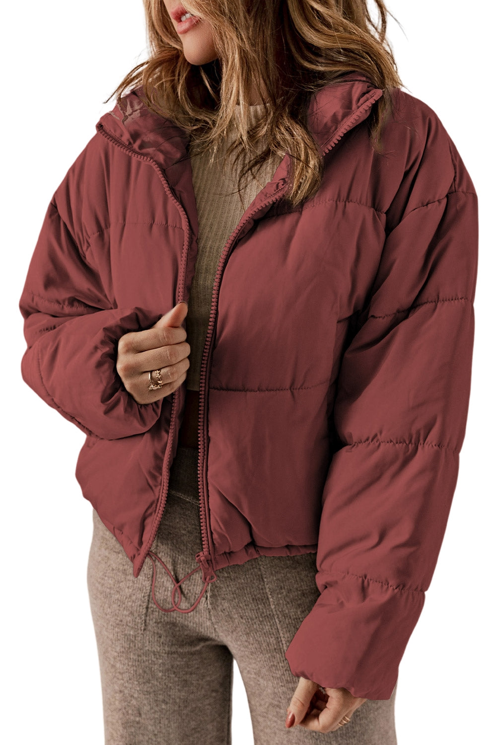 Zip Up Puffer Coat