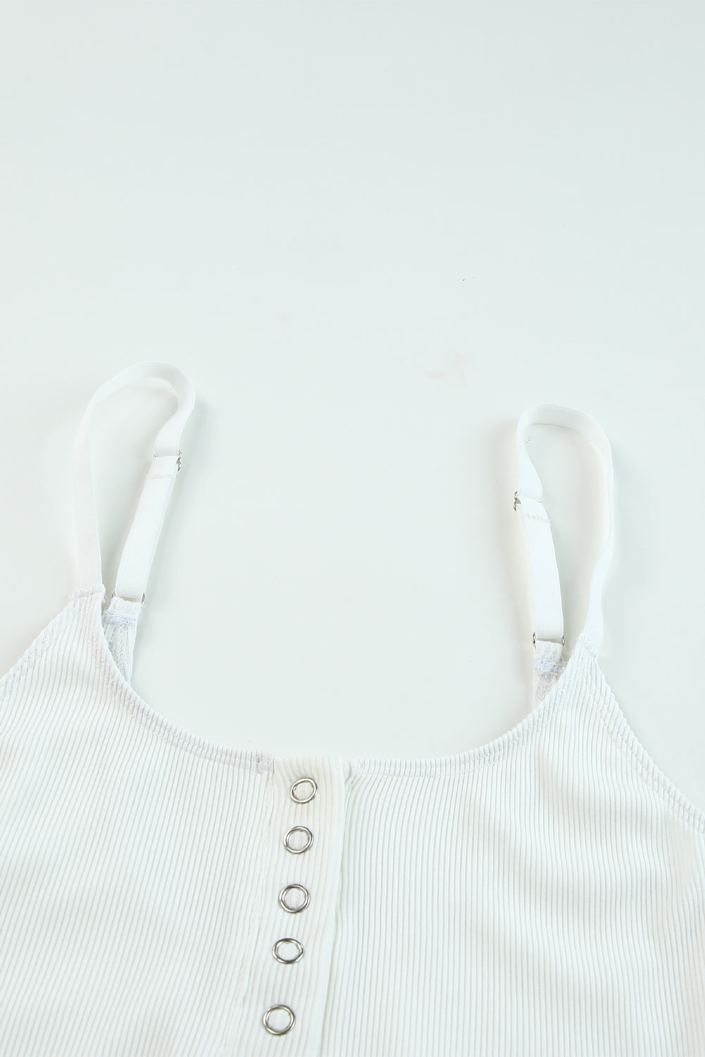 White Ribbed Bodysuit