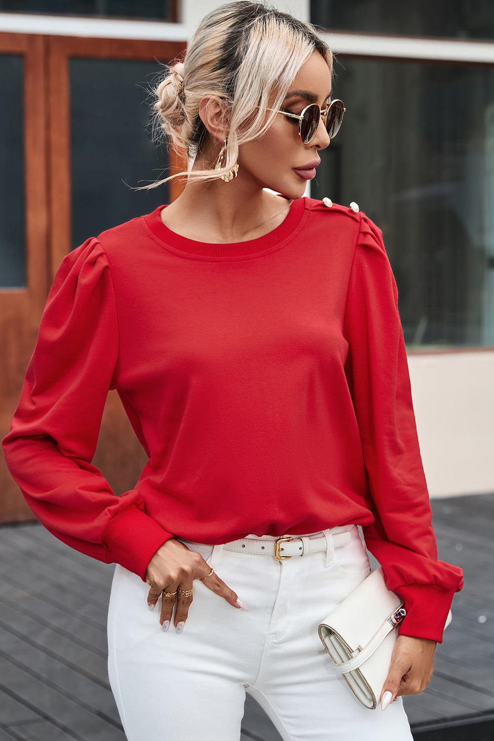 Ruched Long Sleeve Top