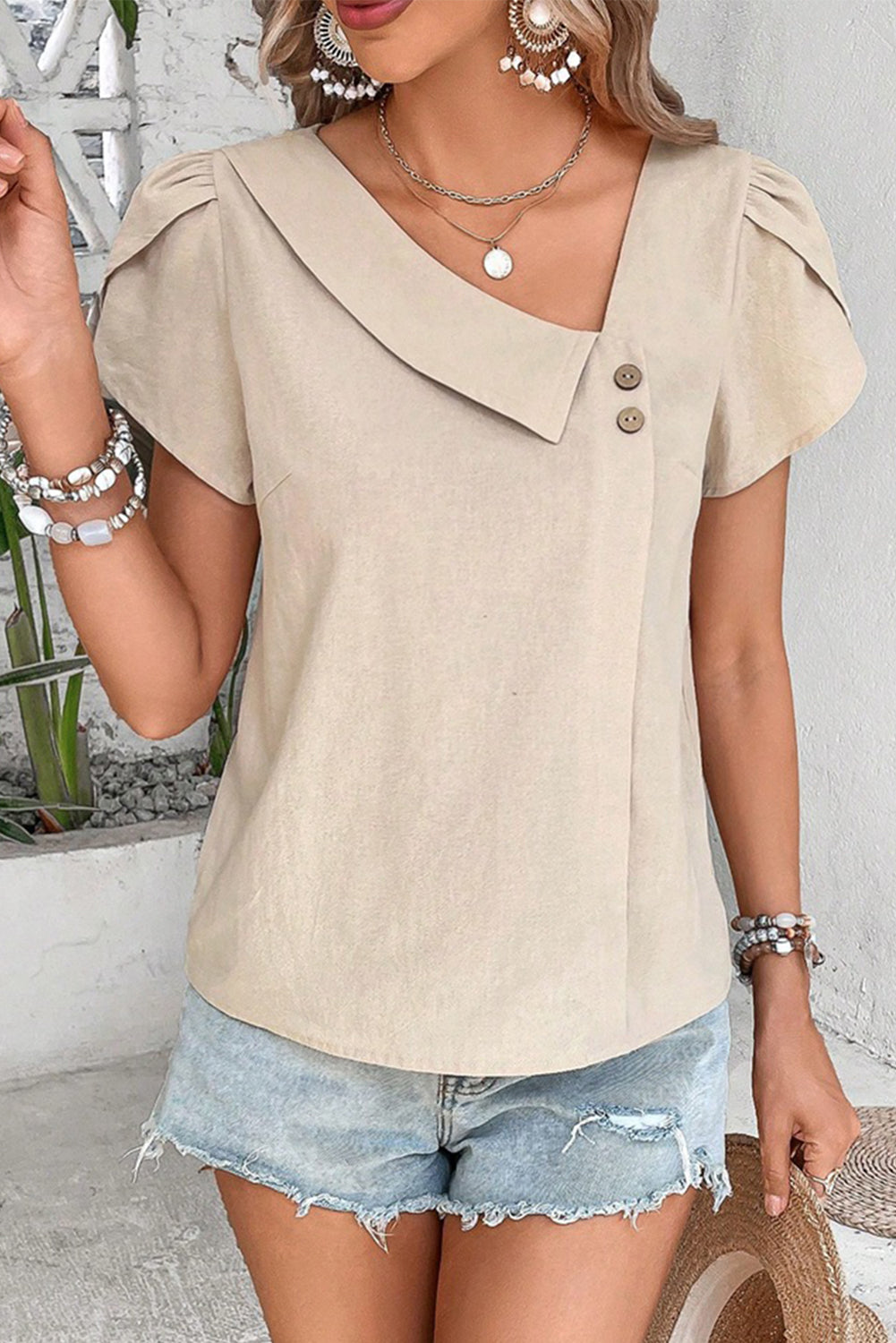 Petal Sleeve Blouse