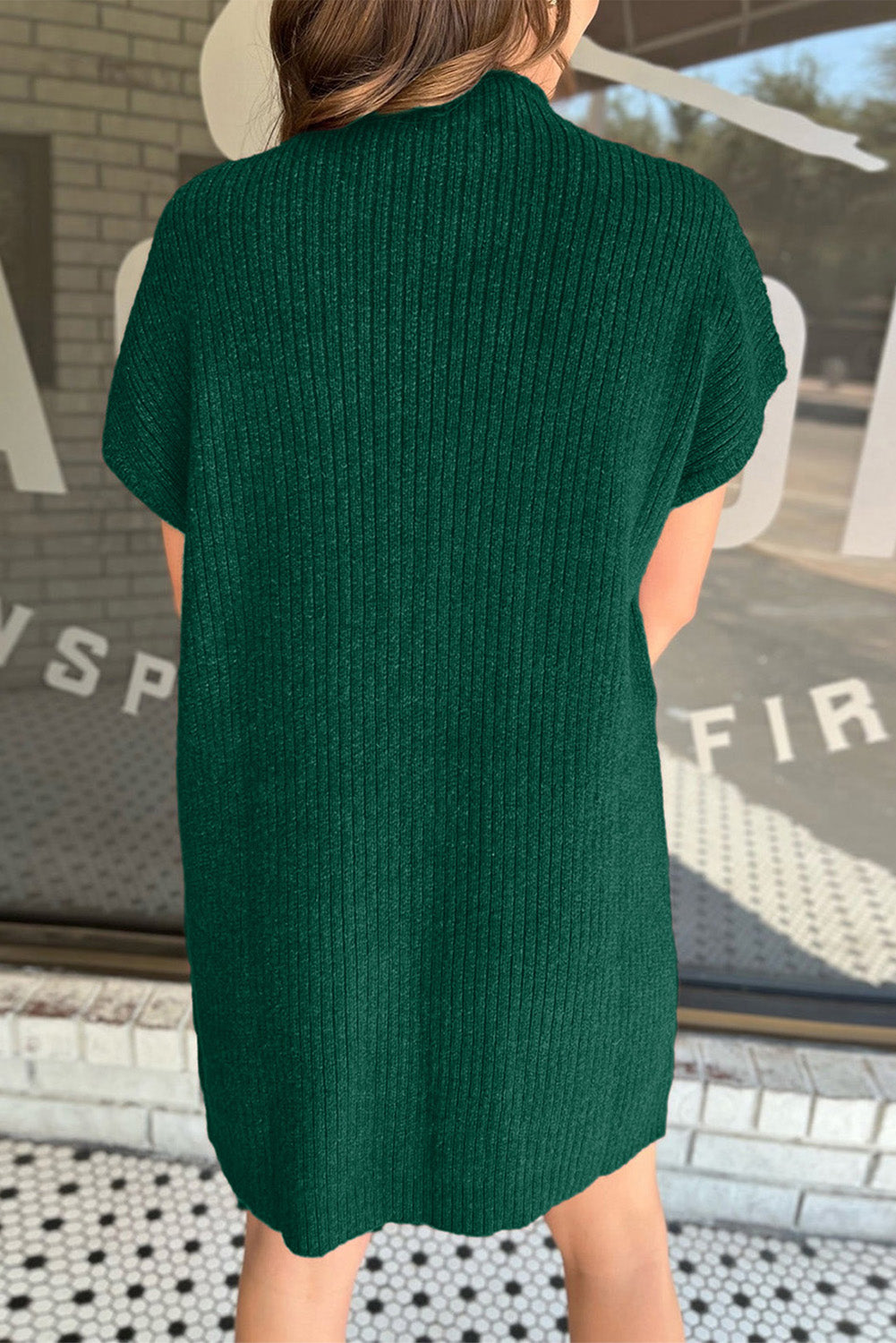 Short Sleeve Sweater Dress