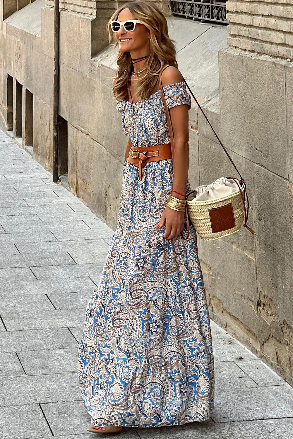 Boho Paisley Maxi Dress