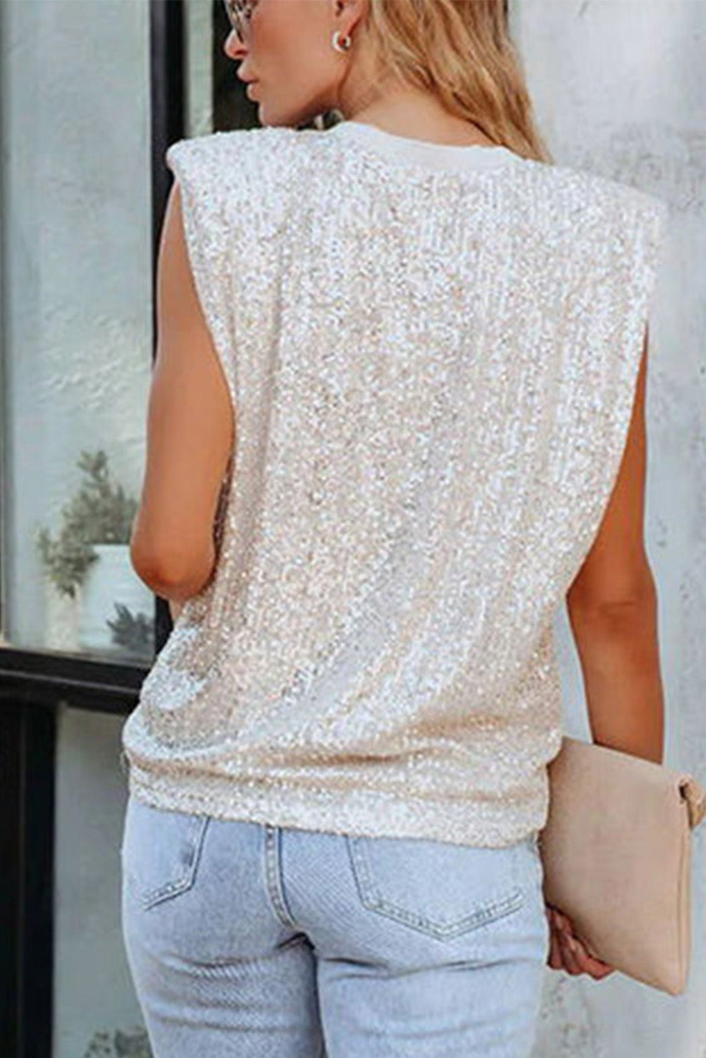 Sleeveless Sequin Top