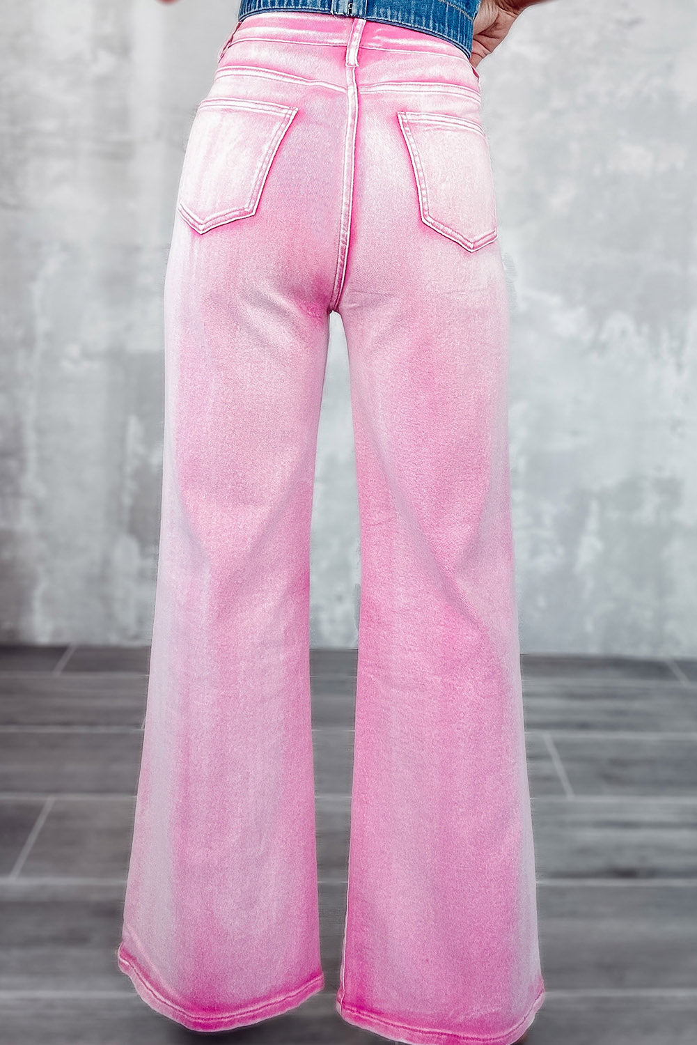 Pink Washed Rhinestone Jeans