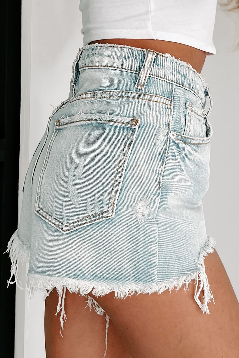 High Waist Denim Shorts