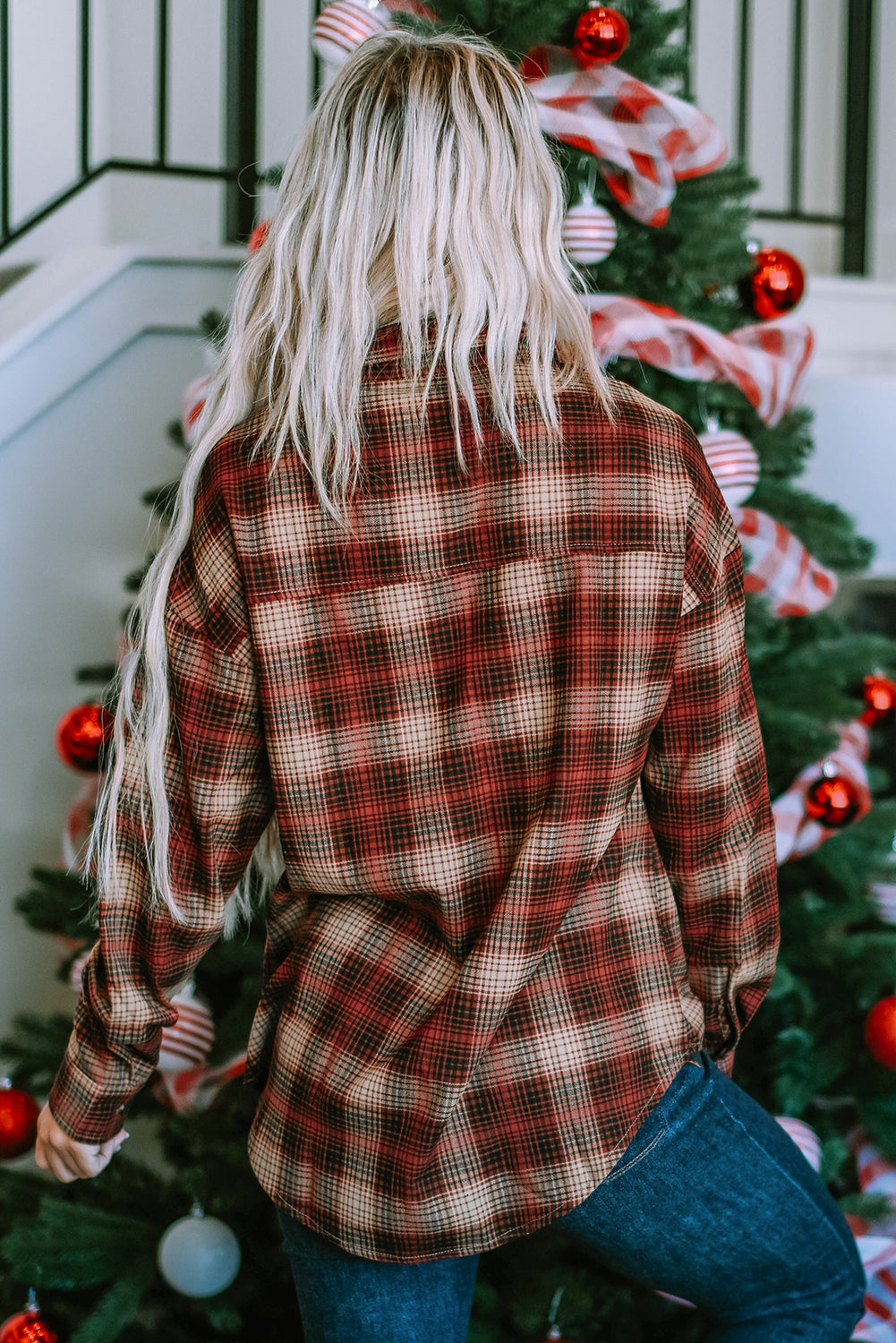 Plaid Zip Up Shirt