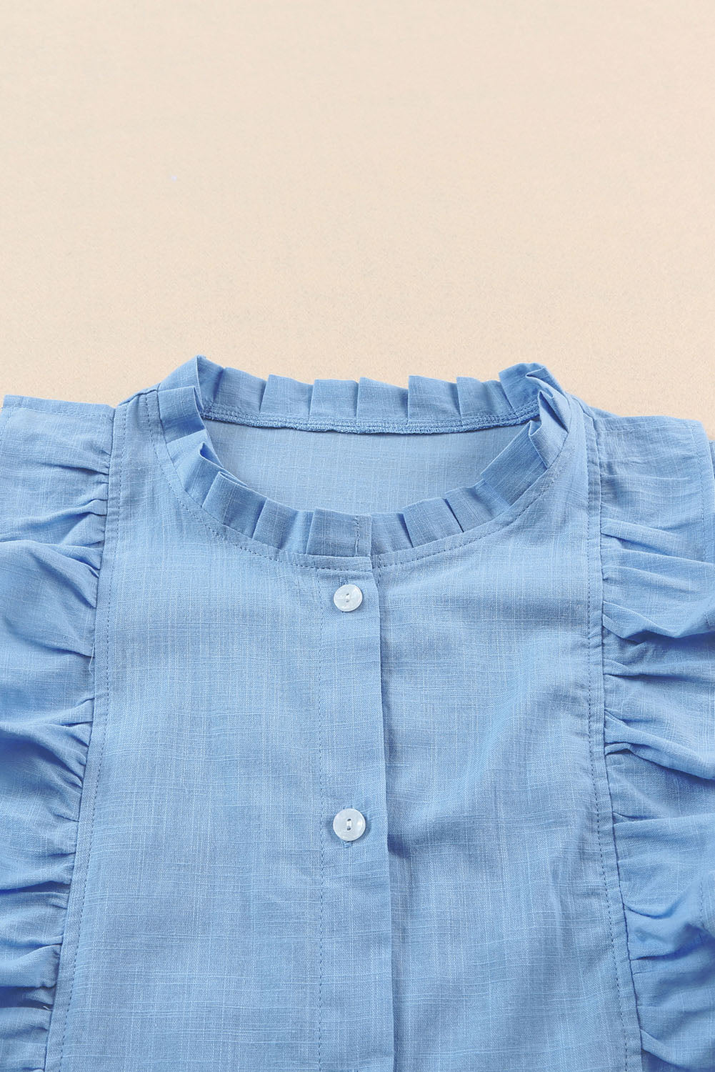 Ruffle Button Up Shirt