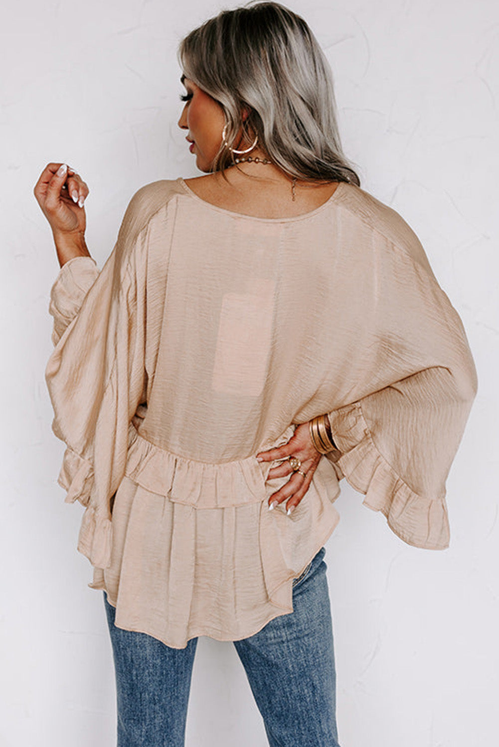 Draped Ruffle Top